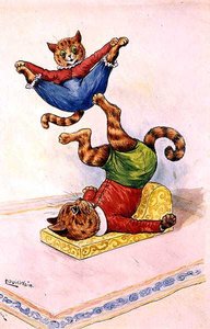 The Acrobats, c.1905 作： Louis Wain