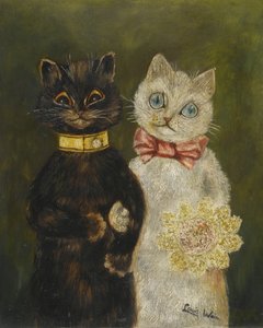 新郎新婦 作： Louis Wain