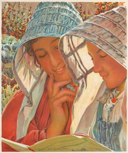 モダンなスタンプ：読書灯。 作： Louis Welden Hawkins