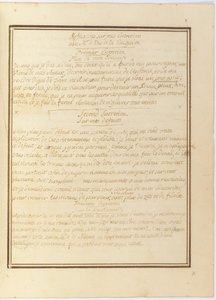 「ル・ドク・ド・ラ・ヴォーギョン氏へのインタビューの反省」、直筆原稿、1767年1月から1769年初頭 作： Louis XVI