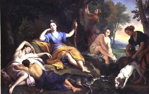休むダイアナ 作： Louis de (1654 1733) Boullongne