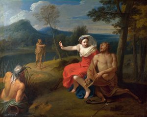 Nessos (Nessus) et Dejanire - Boullogne, Louis de, the Younger (1654-1733) Nessus and Dejanira 油彩・キャンバス 1705年頃 National Gallery, London 65,4x80,6 作： Louis de Boullogne