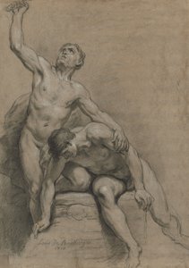2 つの男性の裸体 作： Louis de Boullogne