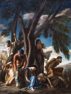 バビロンに捕囚されたユダヤ人の最後の停留所、1843年（キャンバスに油彩） 作： 