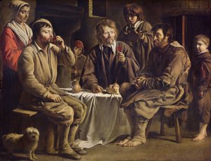 農民の食事、1642 作： Louis le Nain