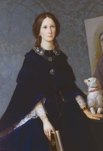 自画像、1865年頃、ルイサ・グレース・バートリーニ（1818-1865）の絵画、油彩・キャンバス 作： Louisa Grace Bartolini