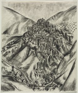 イタリアの丘の町、アンティコリ、イタリア 作： Louise B. Maloney