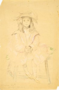 無題（座る少女） 作： Louise Cox
