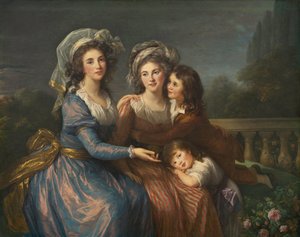ペザイ侯爵と、息子のアレクシスとアドリアンのルージュ侯爵 作： Elisabeth Louise Vigee Lebrun
