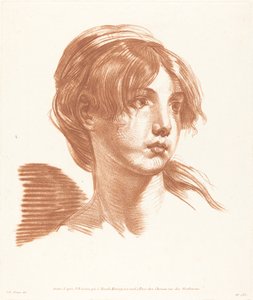 女の子の頭 作： Louise Rosalie Hémery after Jean Baptiste Greuze