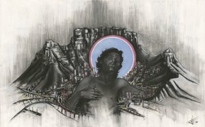 ケープタウン上空のイエス 作： 