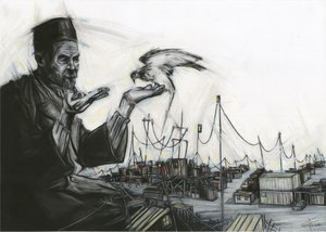 老人と鷹 作： Lourens Joubert
