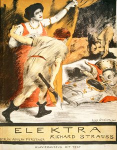 リヒャルト・シュトラウス（1864-1949）1908年の「エレクトラ」のピアノスコアの口絵（カラーリソ） 作： Lovis Corinth