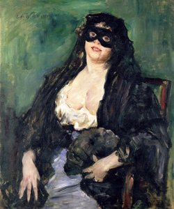 黒い仮面」（油彩・キャンバス 作： Lovis  Corinth