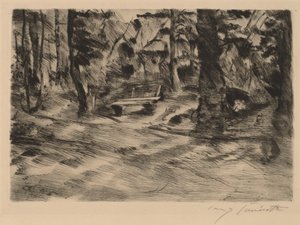 バンク・イム・ワルデII 森の中のベンチII」1917年