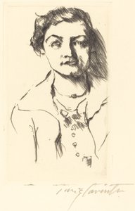 若い女性の肖像 - Anneliese Halbe、1918 年。 作： Lovis Corinth