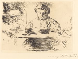 ダイ・ガッティン（芸術家の妻） 作： Lovis Corinth