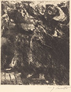 オマキザルの説教—「彼は女の子と走り回るのが好き」) 作： Lovis Corinth