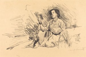 読書する少女 作： Lovis Corinth