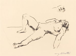 リクライニング女性ヌード II 作： Lovis Corinth