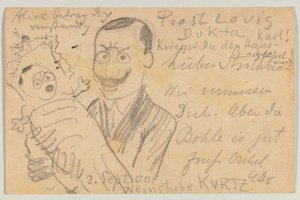 ロヴィス・コリントからカール・ストラスマンへ：ポストカード 作： Lovis Corinth