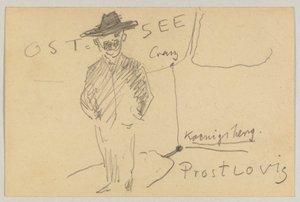 Lovis Corinth から Carl Strathmann へ: はがき、1903 年 4 月 10 日の消印 作： Lovis Corinth
