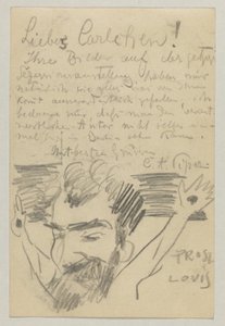 Lovis Corinth から Carl Strathmann へ: はがき、1903 年 1 月 16 日の消印