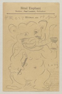 Lovis Corinth から Carl Strathmann へ: はがき、1905 年 4 月 20 日の消印