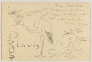 ロヴィス・コリントからカール・ストラスマンへ: はがき、1906 年 9 月 20 日の消印 作： Lovis Corinth
