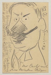 ロヴィス・コリントからカール・ストラスマンへ: はがき、1904 年 2 月 21 日消印 作： Lovis Corinth