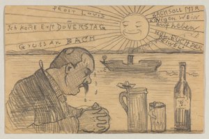 Lovis Corinth から Carl Strathmann へ: はがき、1898 年 6 月 22 日の消印 作： Lovis Corinth