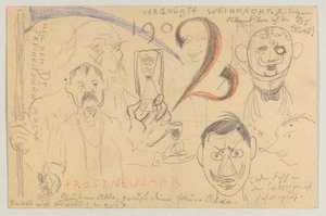 ロヴィス・コリントからカール・ストラスマンへ: はがき、1901 年 12 月 24 日消印 作： Lovis Corinth