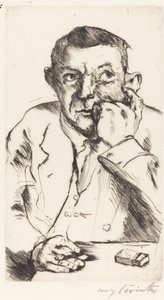 喫煙する男の肖像」1916年 作： Lovis Corinth