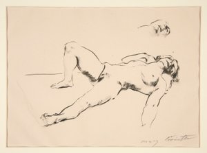 リクライニングヌード 作： Lovis Corinth