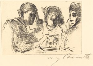 チェス プレーヤーのチェス ゲーム、1918 年。 作： Lovis Corinth