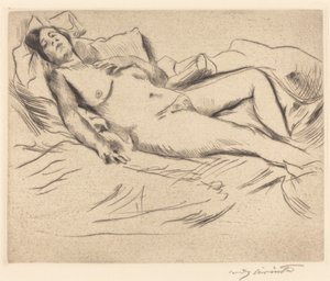 眠る女 作： Lovis Corinth