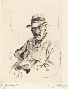 麦わら帽子の自画像 作： Lovis Corinth