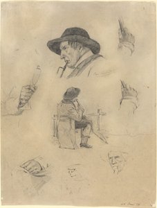 スケッチのシート 作： Lovis Corinth