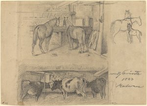 1883年の「The Barn」。 作： Lovis Corinth
