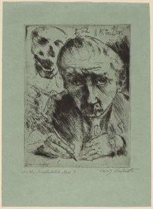 死と芸術家 死と芸術家、1920-1921年。 作： Lovis Corinth