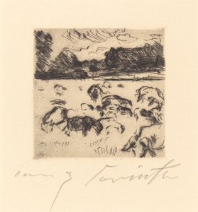 羊の放牧 作： Lovis Corinth