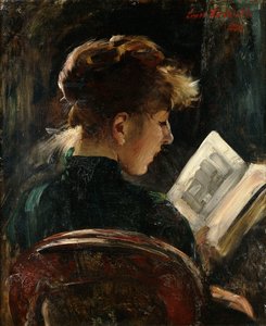 女性の読書;読書する少女、1888