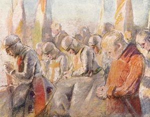 十字軍物語のイラスト（カラーリトグラフ）