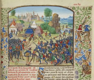 1373 年 3 月 21 日のチセトの戦い、1470 ～ 1475 年頃。 作： Loyset Liedet