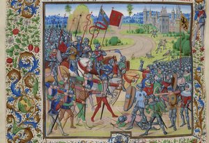1383 年 5 月 25 日のダンケルクの戦い、1470 ～ 1475 年頃。 作： Loyset Liedet