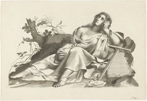 十字架に座る希望の擬人化 作： Lubertus Teunis van Deth
