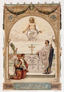 聖マルティヌス（Saint Martin）キリストの目の下でガリアの伝道者-クロモ。マーソンの絵によると