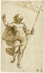復活したキリスト 作： Luca Cambiaso