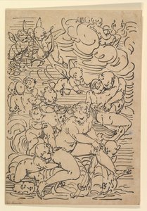 アンフィトリテの勝利、ca。 1550-1580。 作： Luca Cambiaso