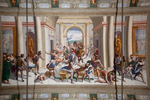 ユリシーズの物語（帰還）、サローネ・カンビアーソの天井 作： Luca Cambiaso